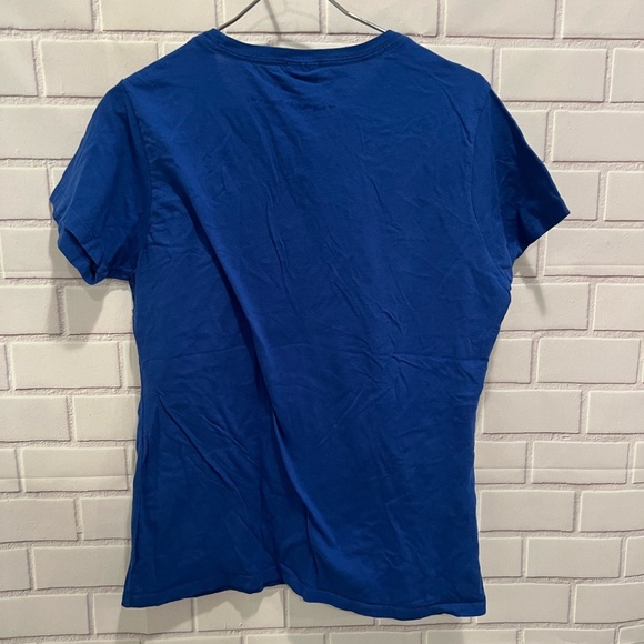 PORT & COMPANY women pineapple blue t-shirt/size M - Picture 3 of 4